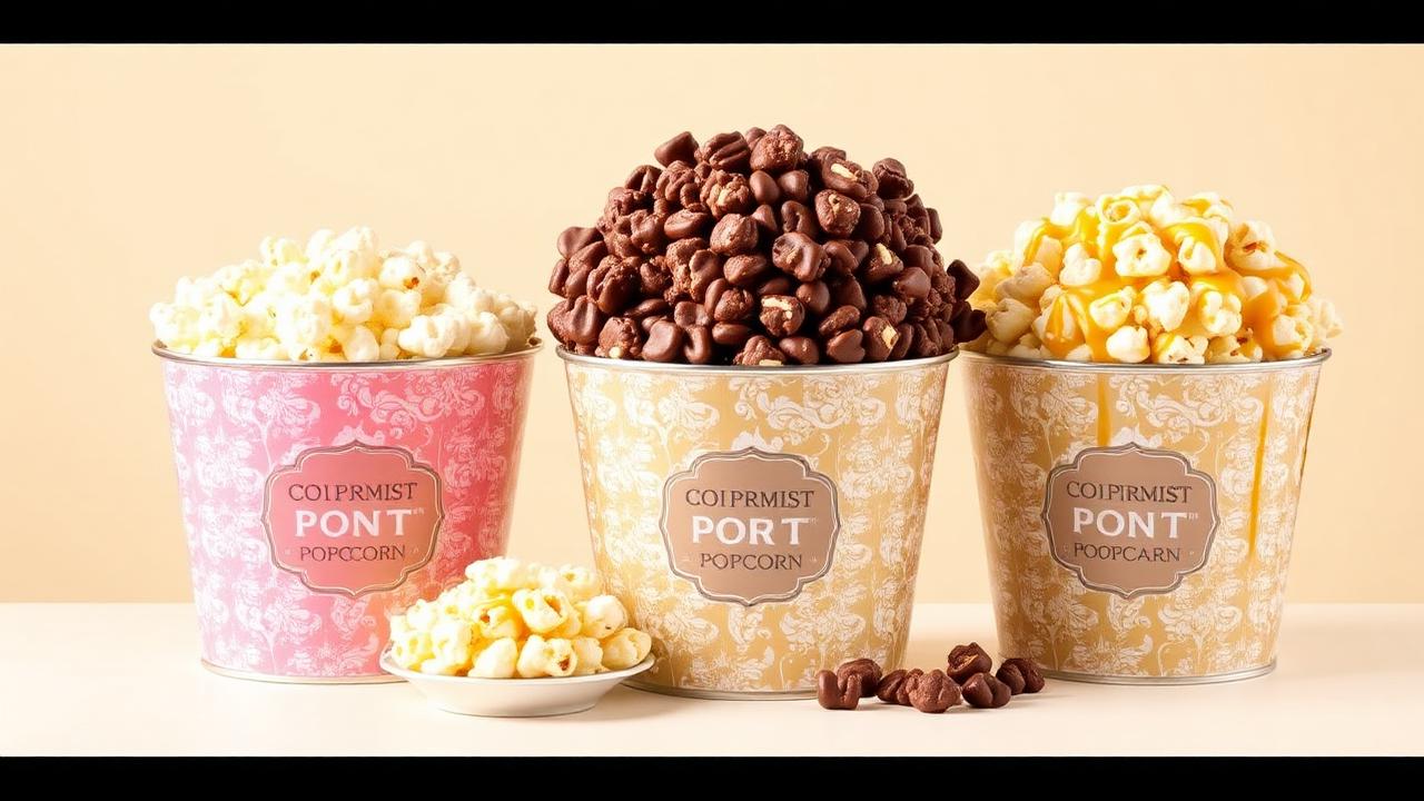 Palomitas gourmet en cubeta
